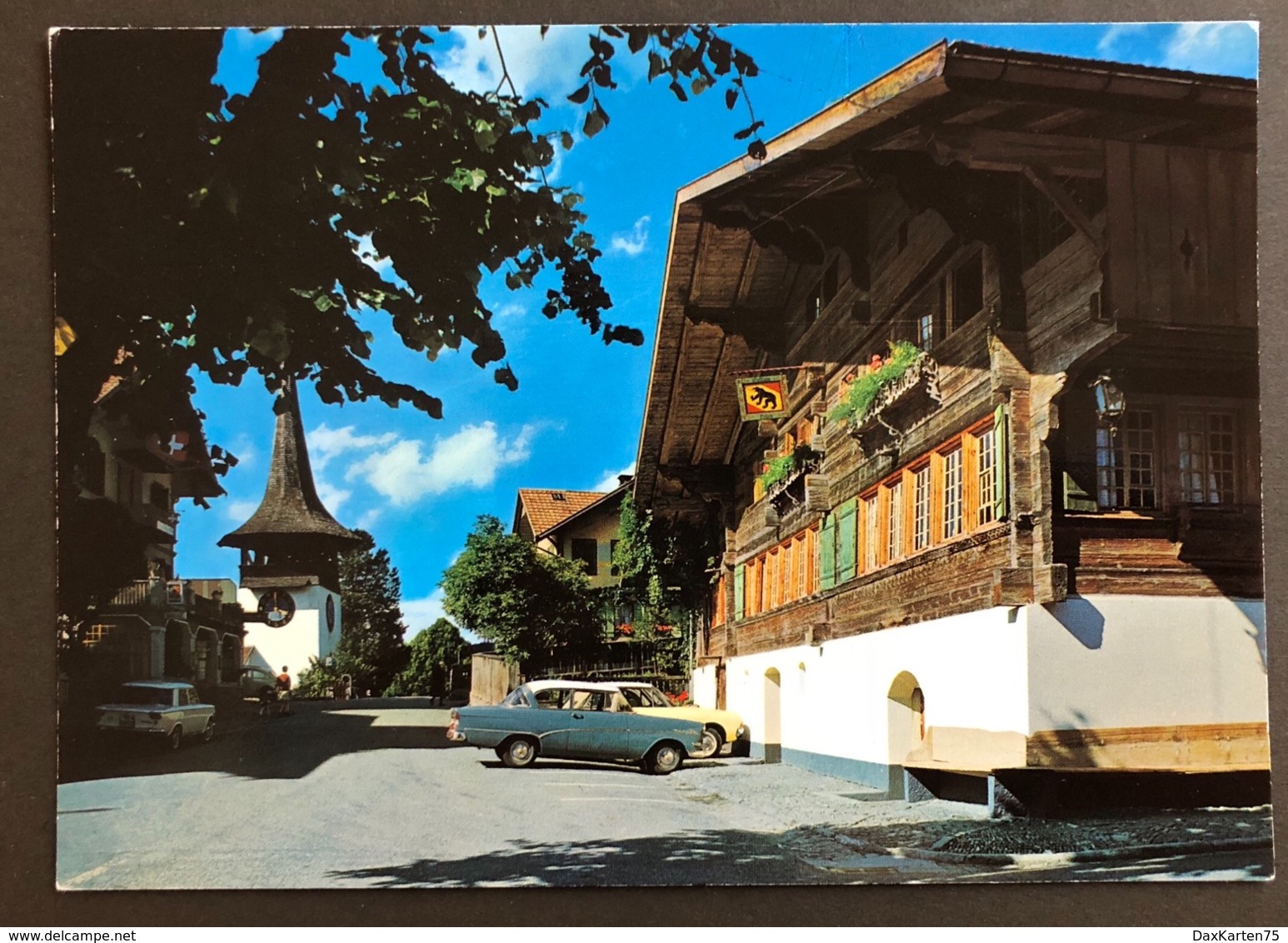 Reichenbach Dorfplatz Oldtimer Auto - Reichenbach Im Kandertal