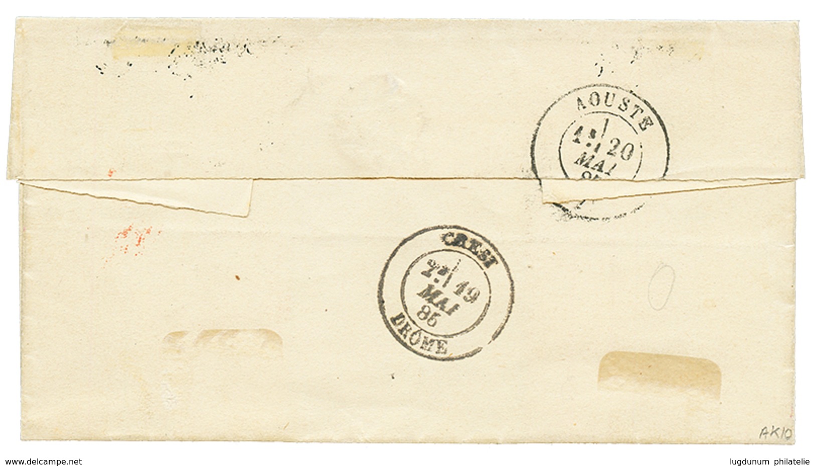 1885 NLLE CALEDONIE NOUMEA Sur Lettre Taxée En FRANCE Avec TAXE Noir 20c + 30c Obl. AOUSTE. Superbe. - Other & Unclassified