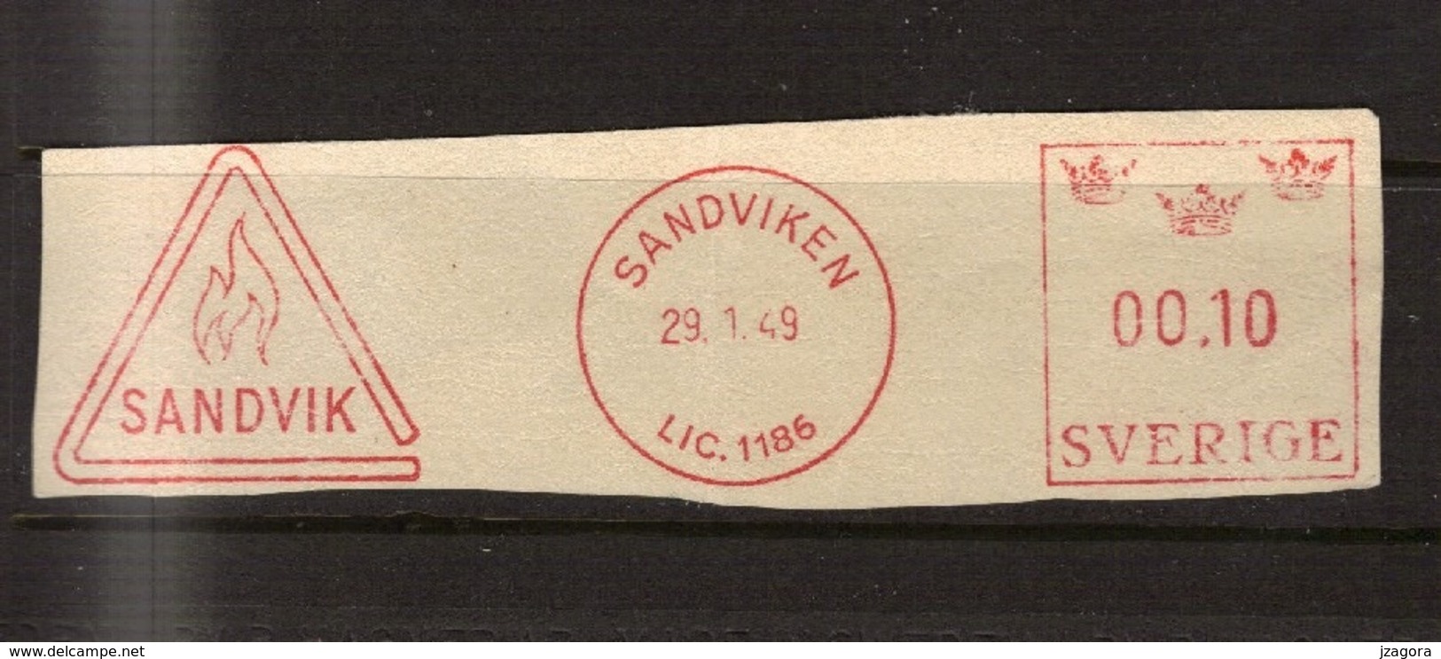 SWEDEN SUEDE SCHWEDEN 1949 PRAGMA FRAMA   AUTOMATPORTO ATM - Machine Labels [ATM]