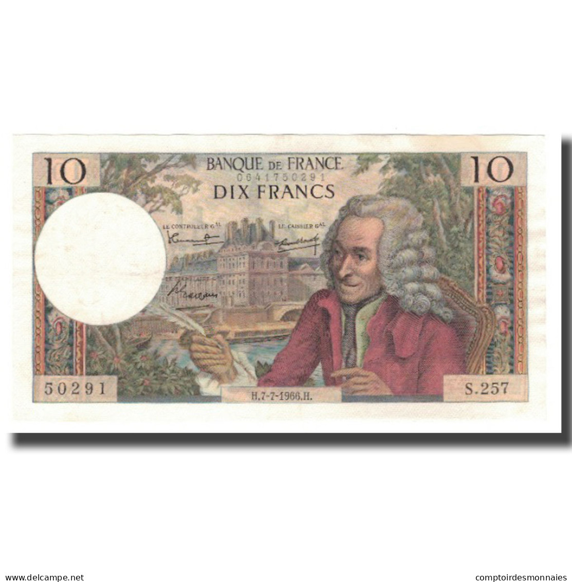 France, 10 Francs, 1966, 1966-07-07, TTB, Fayette:62.22, KM:147b - 10 F 1963-1973 ''Voltaire''