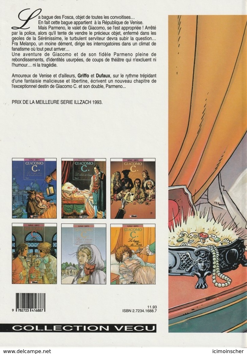 GIACOMO C - 6 - Edition Originale 1993 - La Bague Des Tosca - Giacomo C.