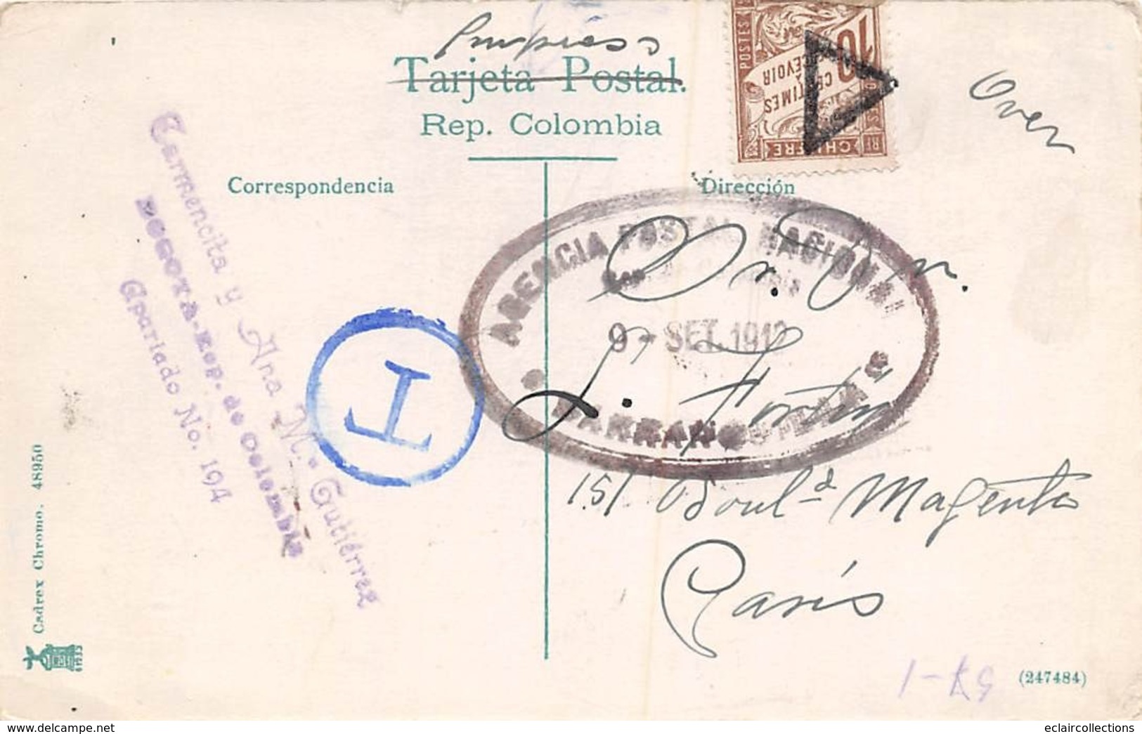 Colombie      Bogota  :  Placa De Bolivar          (voir Scan) - Colombie