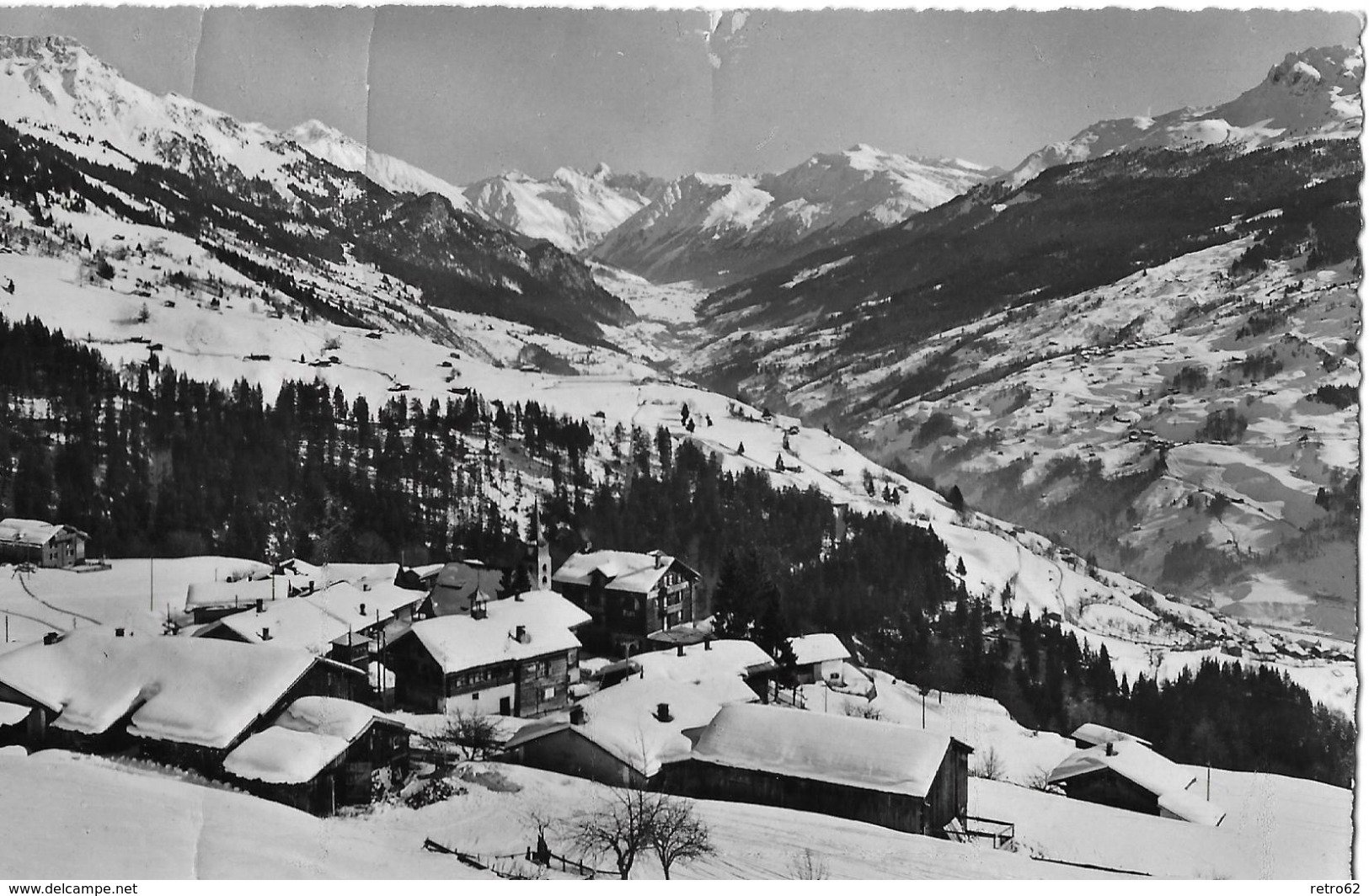 PANY → Dorf Oberhalb Küblis, Fotokarte Ca.1950 - Küblis