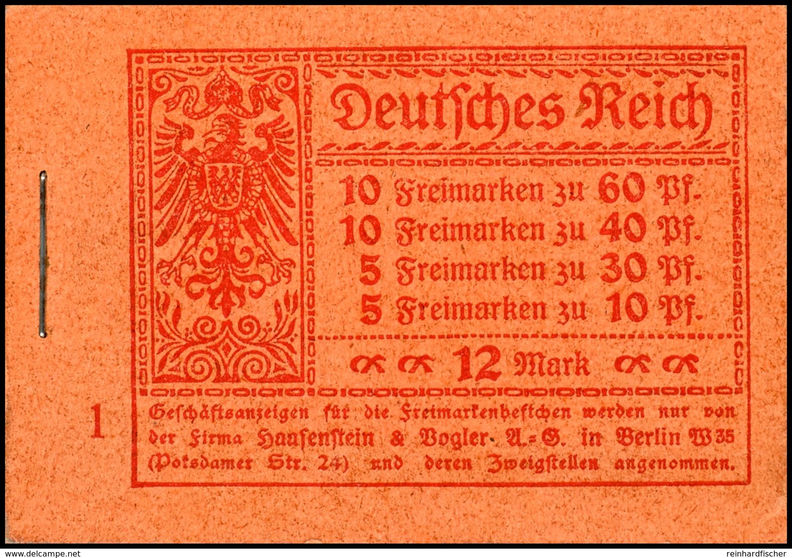 Germania Und Ziffern 1921, Heftchenblattränder Dgz., Tadellos Postfrisch, Mi. 850.-, Katalog: MH15A ** - Booklets