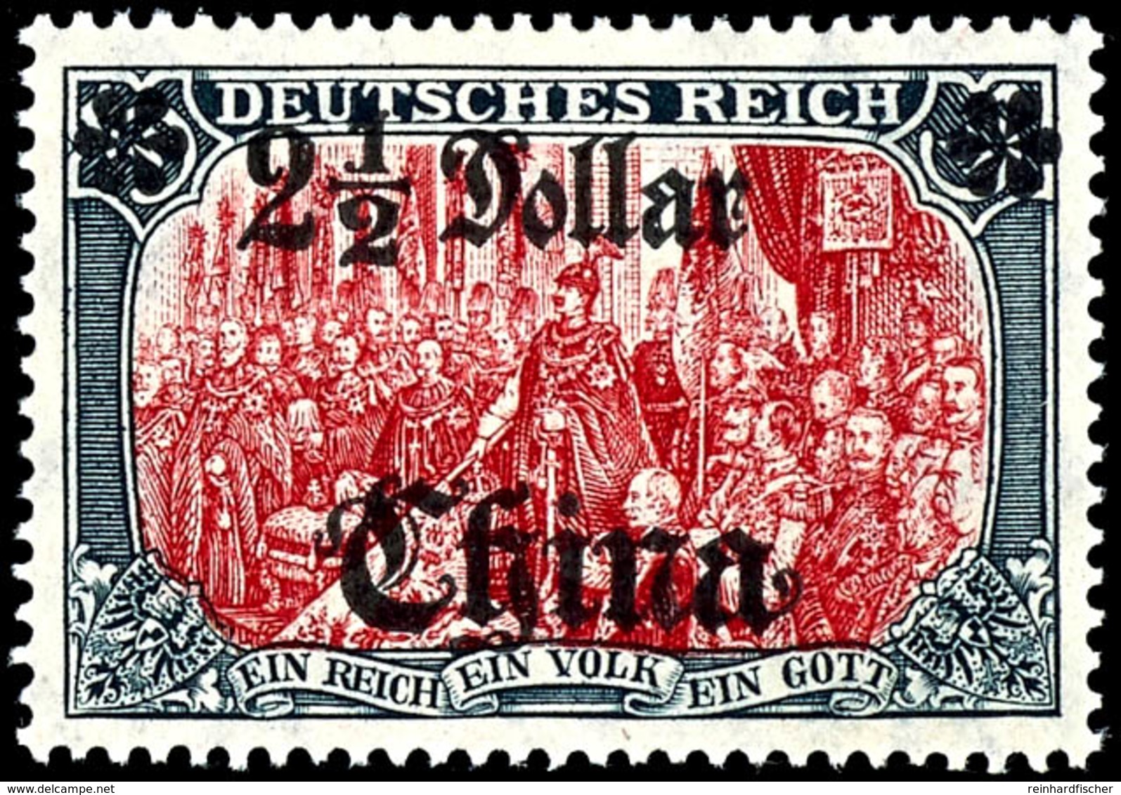 2 1/2 Dollar Auf 5 Mark Mit Zwischenraum 2 Mm Tadellos Ungebraucht, Fotobefund Dr. Hartung: "einwandfrei", Mi. 180,--, K - Chine (bureaux)