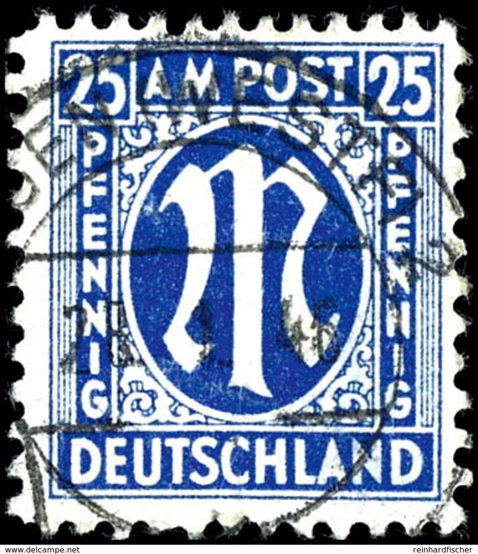 25 Pfg. Gezähnt L 11 1/2 : 11, Gestempelt, Knitter Und Kleiner Einriss, Fotokurzbefund Schlegel A. BPP, Mi.550,-, Katalo - Other & Unclassified