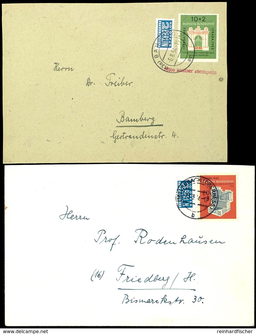 10 + 20 Pfg Briefmarkenausstellung IFRABA, Je Als Portogerechte Einzelfrankatur, 10 Pfg Auf Ortsbrief Von "(13a) BAMBERG - Other & Unclassified