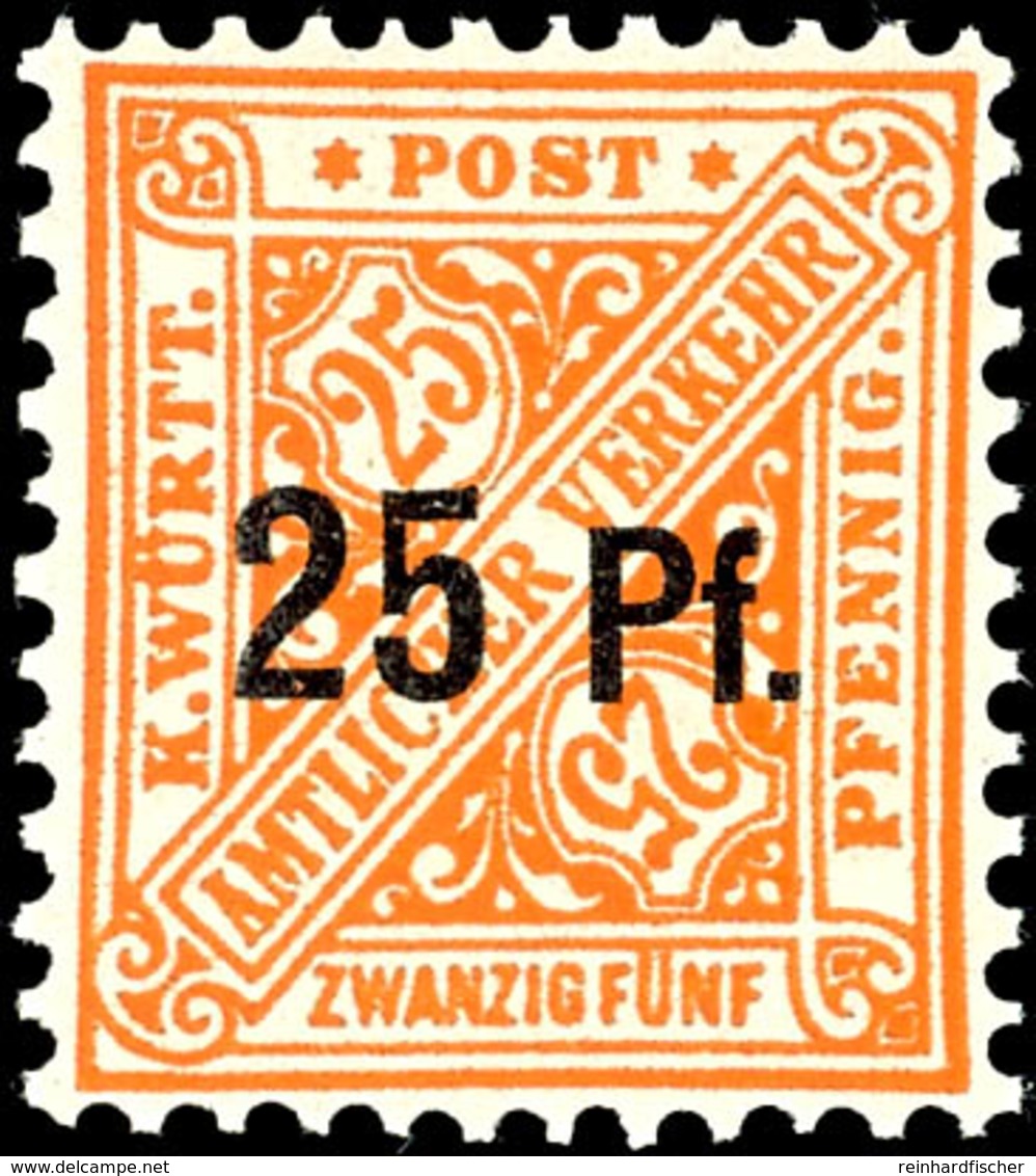 25 Pf Auf 25 Pf Ohne Wasserzeichen Tadellos Postfrisch, Mi. 80.-, Katalog: 240Y ** - Other & Unclassified