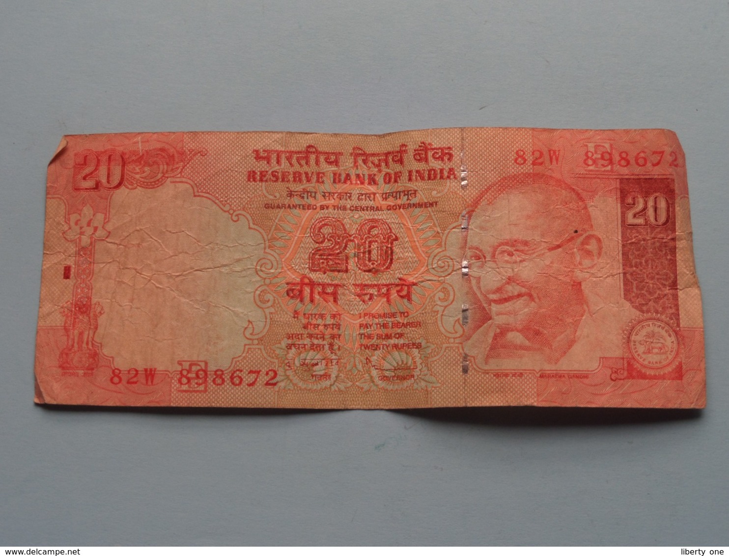 20 ( Twenty ) RUPEES : 82W 898672 ( Reserve Bank Of India ) ! - India