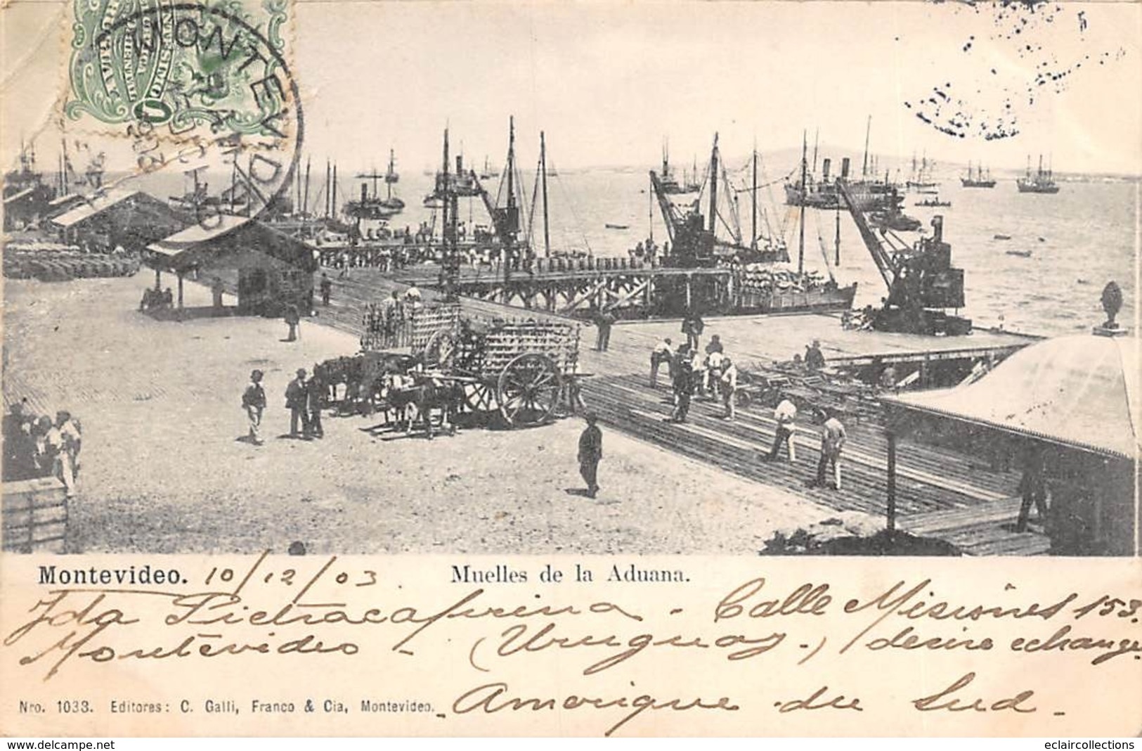 Uruguay .            Montevideo        Muelles De La Aduana    (voir Scan) - Uruguay