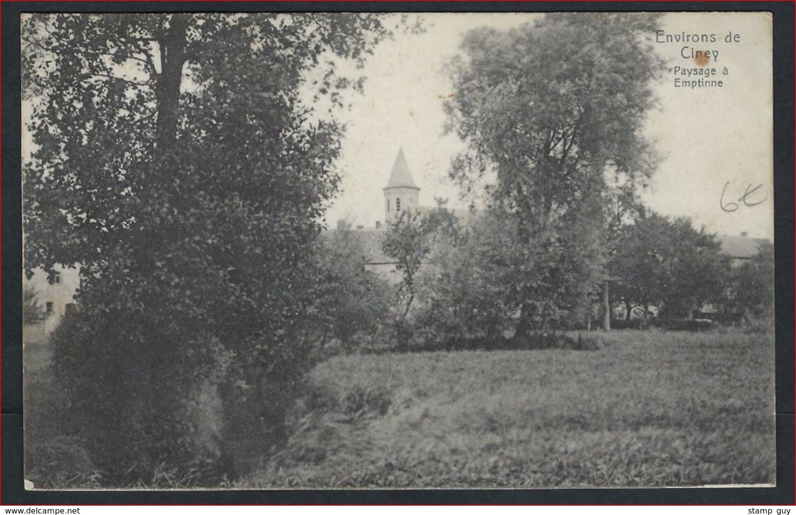 Postkaart Van PAYSAGE De EMPTINNE = HAMOIS - ENVIRONS DE CINEY Met Frankering RIJKSWAPEN ; Staat Zie 2 Scans ! - Hamois