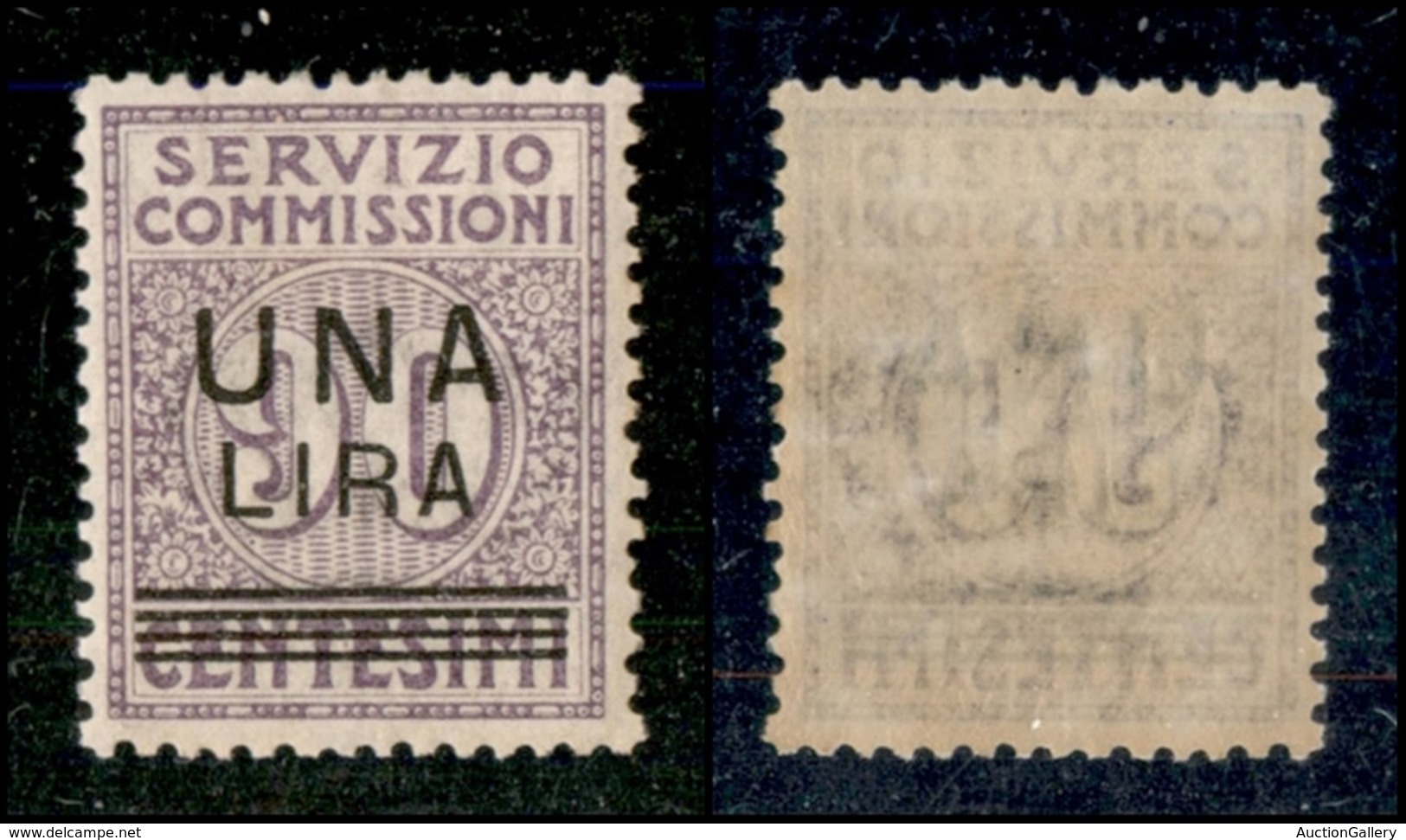 Servizio Commissioni - 1925 - 1 Lira Su 90 Cent (6) - Gomma Originale - Ottimamente Centrato (390) - Sonstige & Ohne Zuordnung