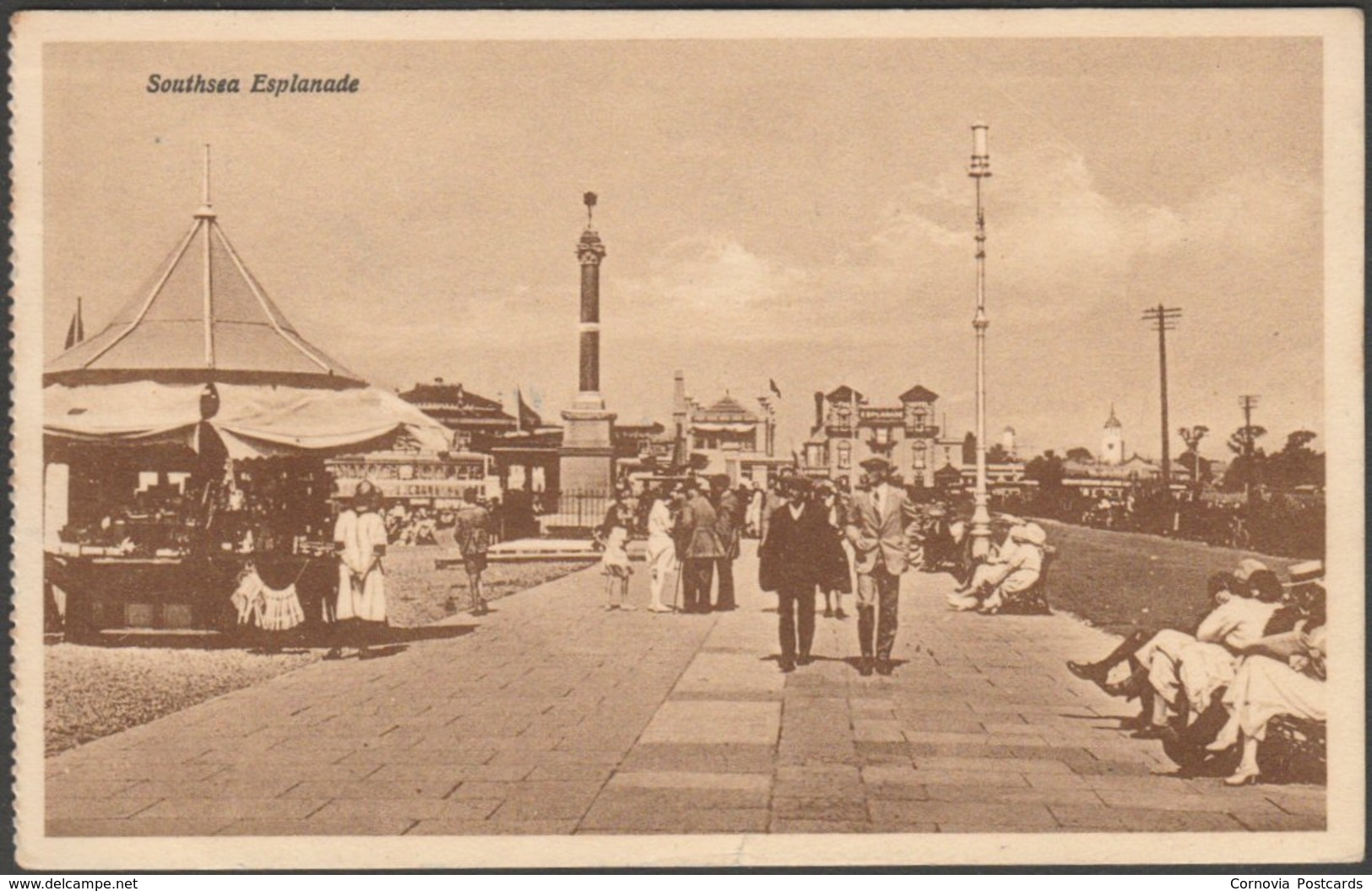 Southsea Esplanade, Hampshire, 1925 - Postcard - Southsea