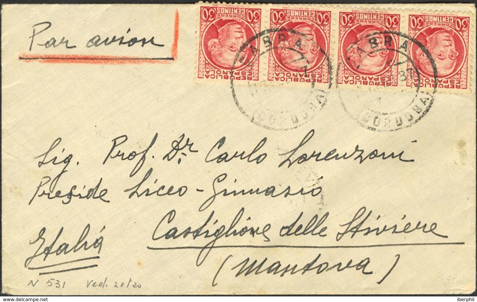 España. República Española Correo Aéreo. República Española Correo Aéreo - Storia Postale