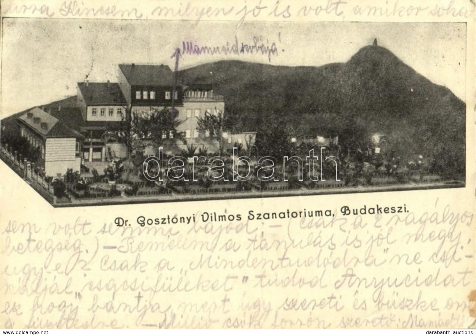 T2/T3 1937 Budakeszi, Dr. Gosztonyi Vilmos Szanatóriuma, Reklámlap (EB) - Ohne Zuordnung