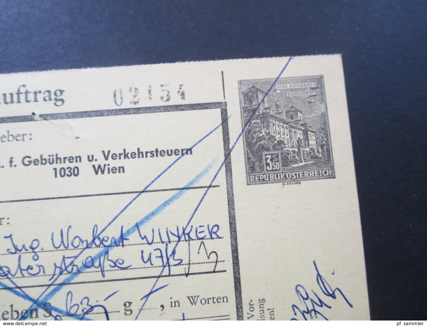 Österreich 1973 /74 Postauftrag AKB 9 Kraftfahrzeugsteuer Finanzamt Für Gebühren Stempel Adressat Verweigert Die Annahme - Covers & Documents