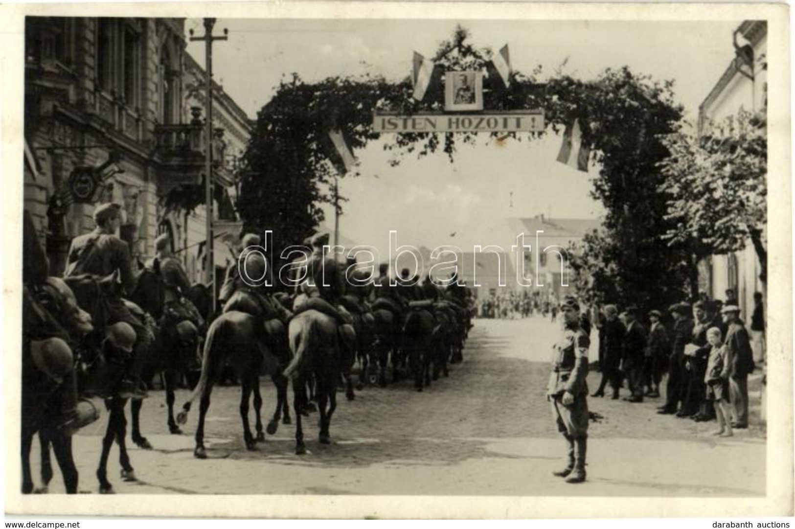 * T2/T3 1940 Dés, Dej; Bevonulás, Díszkapu / Entry Of The Hungarian Troops, Decorated Gate. So. Stpl - Ohne Zuordnung