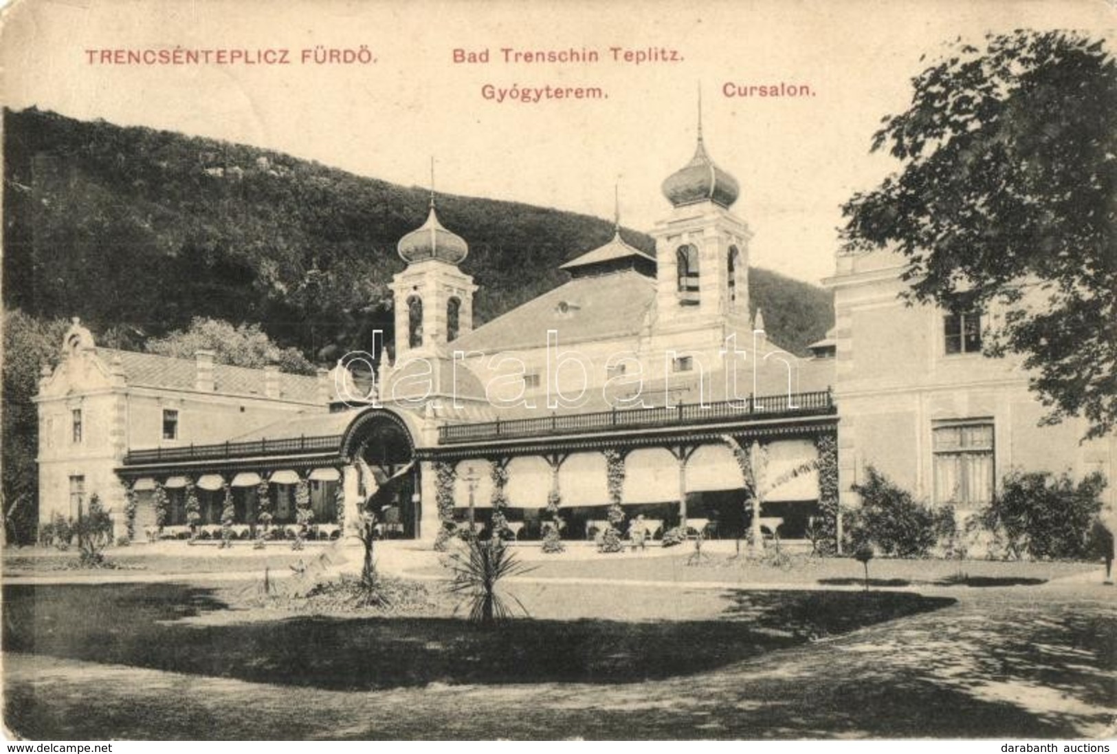 * T3 Trencsénteplic-fürdő, Kupele Trencianske Teplice; Gyógyterem. Hermann Seibt Kiadása / Cursalon / Spa Hall (Rb) - Sonstige & Ohne Zuordnung