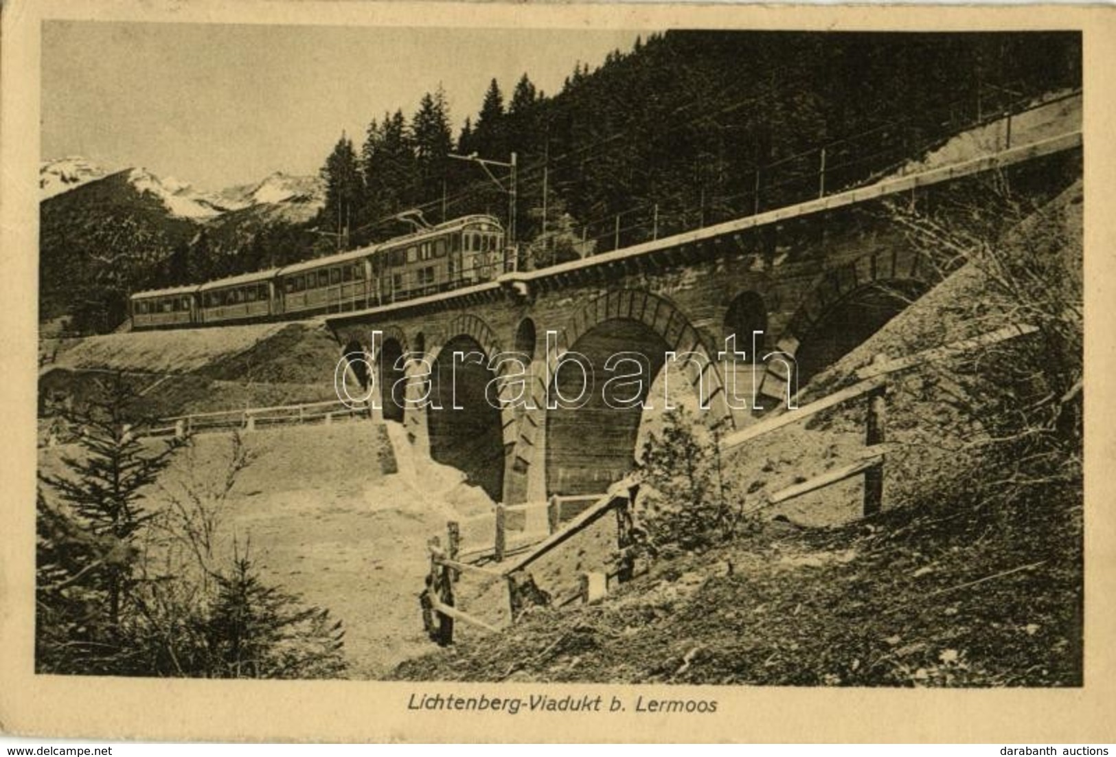 * T2/T3 1919 Lermoos, Lichtenberg-Viadukt / Viaduct, Railway, Train (Rb) - Sonstige & Ohne Zuordnung