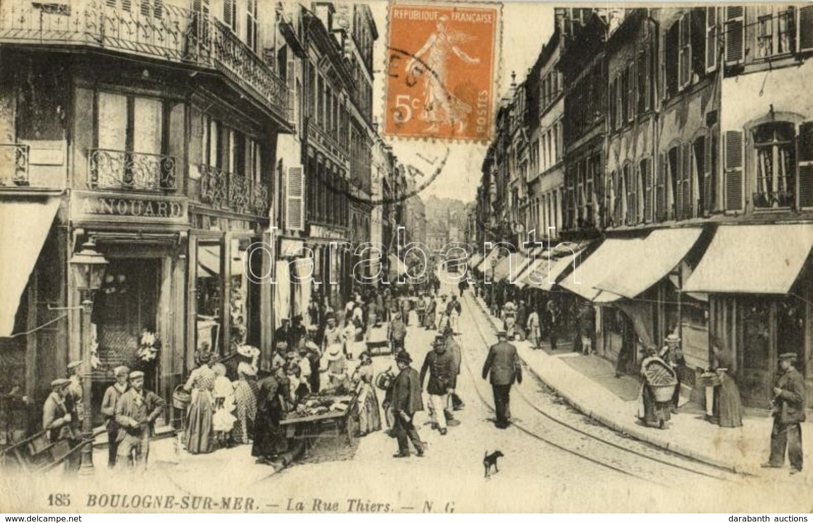 T2 Boulogne-sur-Mer, La Rue Thiers, Anouard / Street, Vendors, Shop, Tram. TCV Card - Sonstige & Ohne Zuordnung