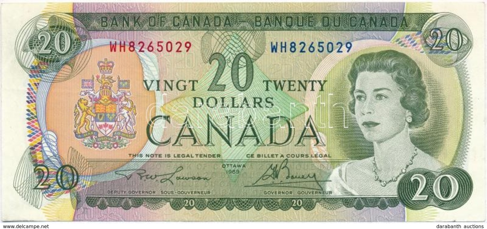 Kanada 1969. 20$ T:I-
Canada 1969. 20 Dollars C:AU
Krause KM#89 - Unclassified