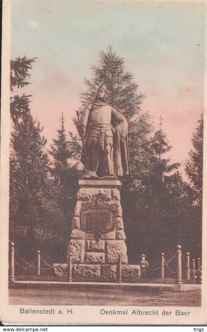 Ballenstedt A. H. - Denkmal Albrecht Der Baer - Ballenstedt