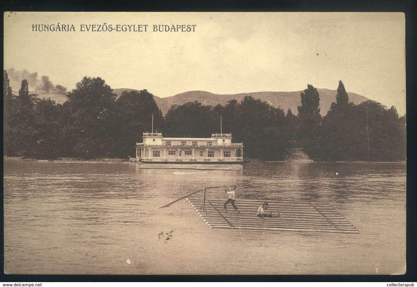 MARGITSZIGET 1914. Hungária Evezős Egylet, Régi Képeslap  /  MARGARET ISLE Hungária Rowing Union Vintage Pic. P.card - Hungary