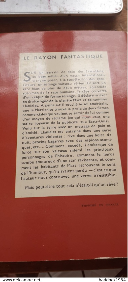 Un Martien Sur La Terre OSCAR J. FRIEND Le Rayon Fantastique-hachette 1953 - Le Rayon Fantastique