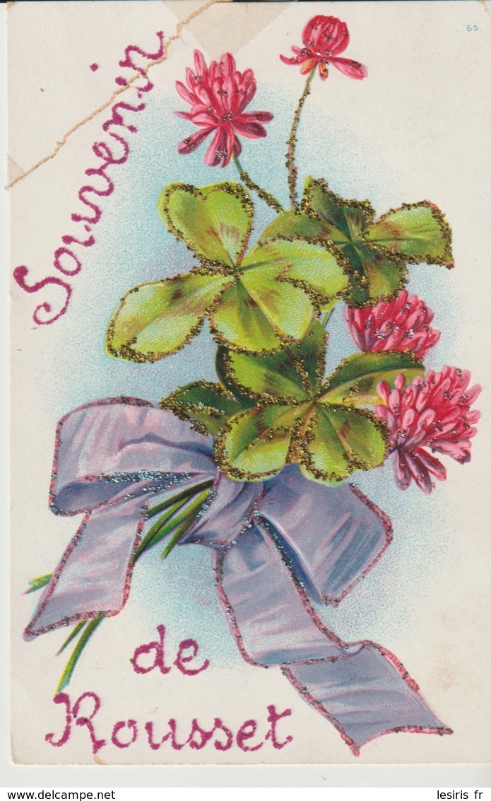 C. P. A.  - SOUVENIR DE ROUSSET - GAUFRÉE - BOUQUET DE FLEURS - - Rousset