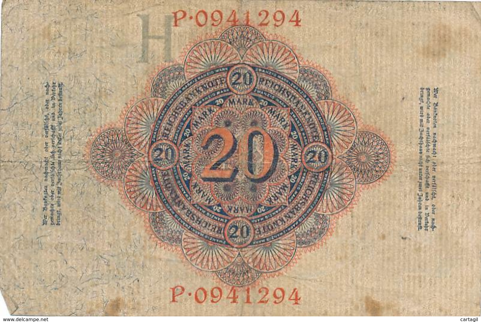 Numismatique -B3729 -Allemagne 20 Mark 1914 ( Catégorie,  Nature état ... Scans)-Envoi Gratuit - 20 Mark