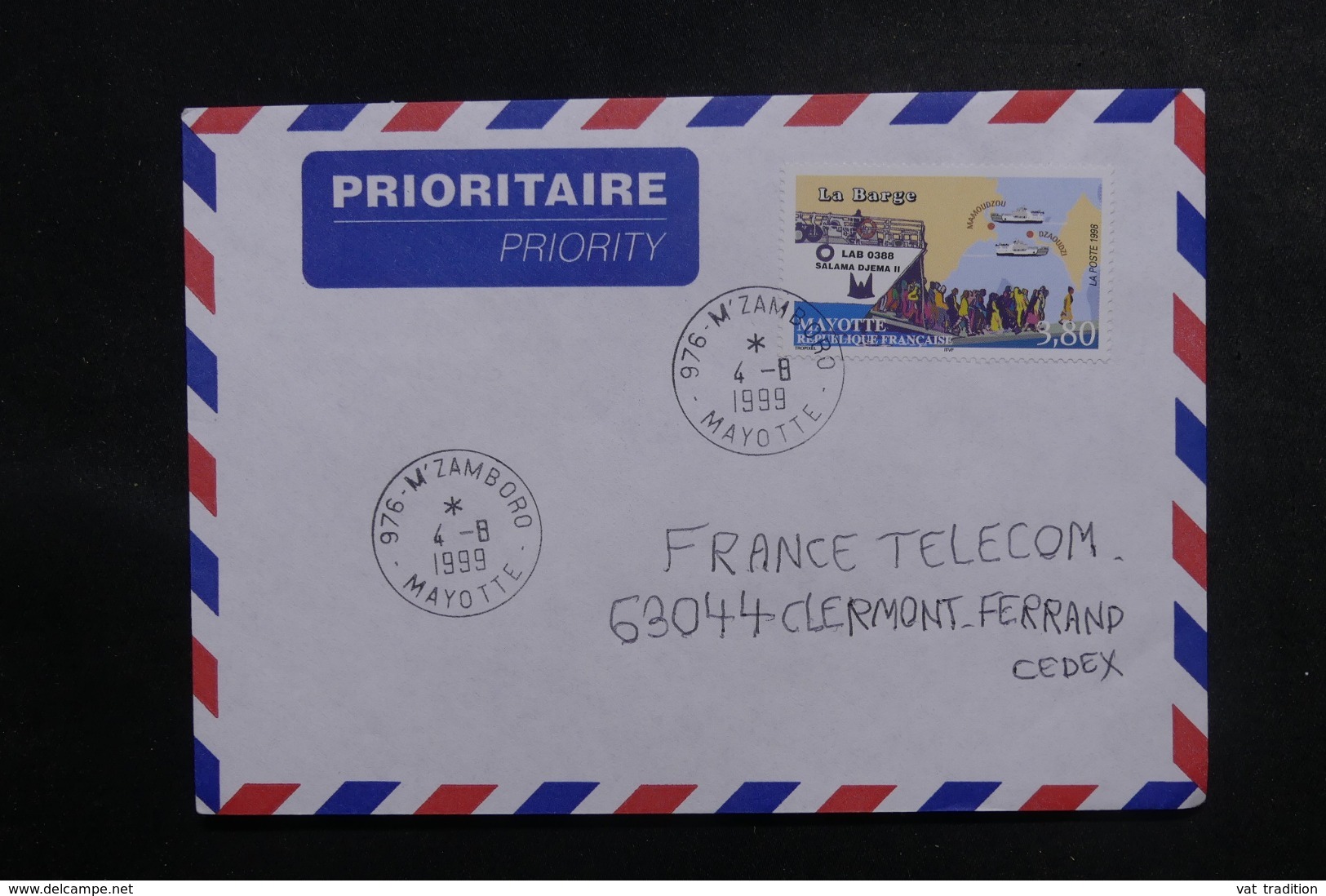 MAYOTTE - Enveloppe De M' Zamboro Pour La France En 1999, Affranchissement Plaisant - L 47203 - Lettres & Documents