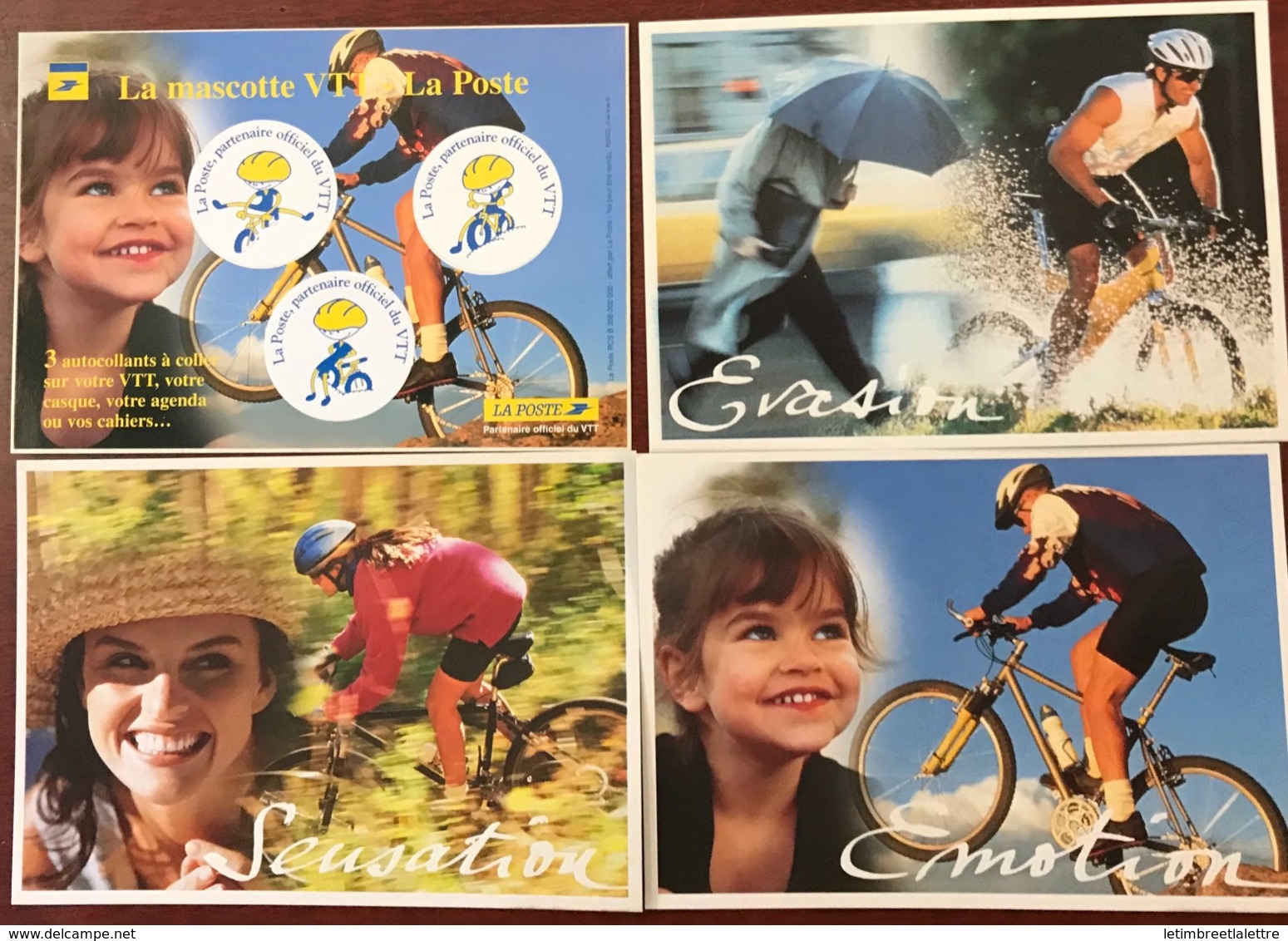 France - Entier Postal - Lot De 4 Entiers - Thématique VTT - Vélo - Sport - - Verzamelingen En Reeksen: PAP