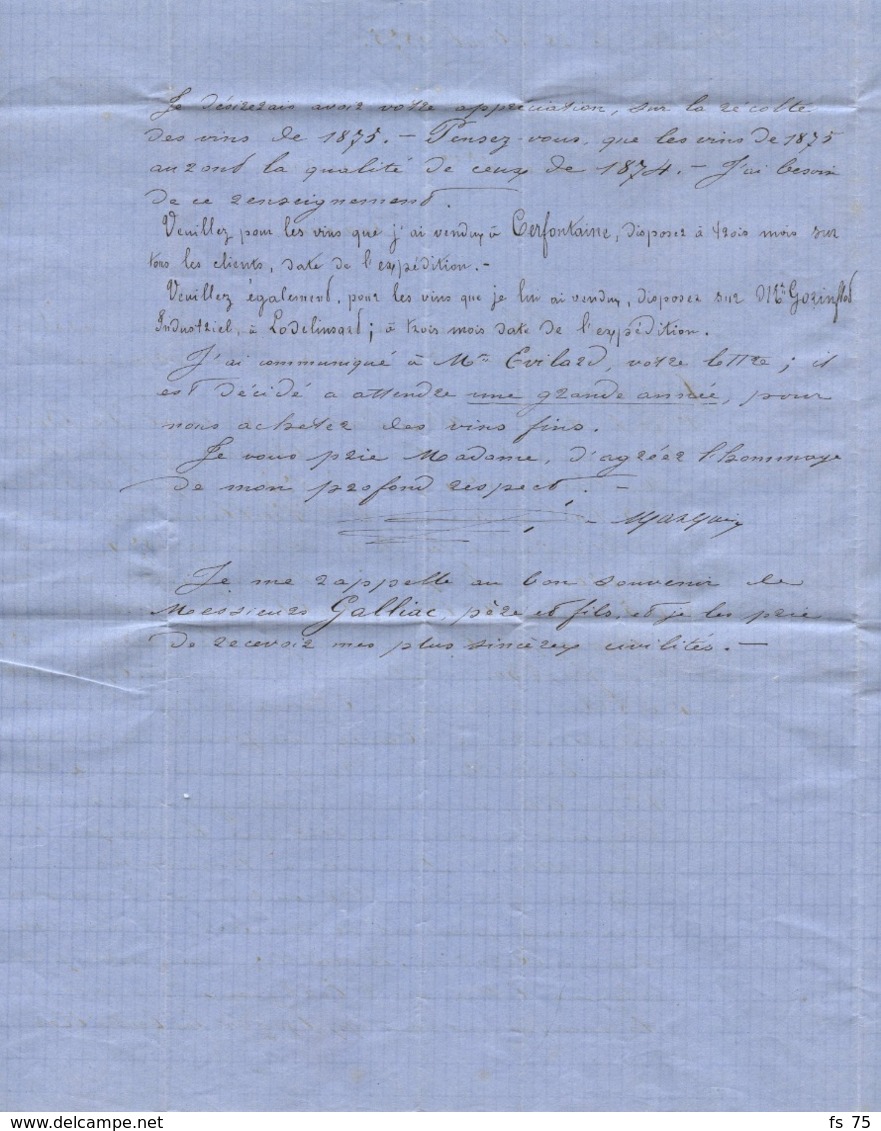 BELGIQUE (N°30 YVERT) X3 CAD MARIEMBOURG + BOITE AU SUR LETTRE AVEC TEXTE DE FRASNES POUR LA FRANCE, 1875 - 1869-1888 Lying Lion