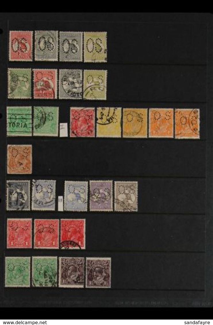 OFFICIALS 1913-1932 USED COLLECTION On Stock Pages, Includes 1913 Roos To 2d (x2) & 3d, 1914 Roos To 3d, 1914-21 Heads S - Sonstige & Ohne Zuordnung