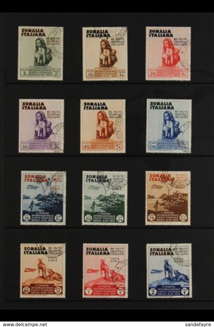 SOMALIA 1934 International Colonial Exhibition (Postage And Air) Complete Set (Sass S. 38, SG 187/98), Very Fine Used. ( - Sonstige & Ohne Zuordnung