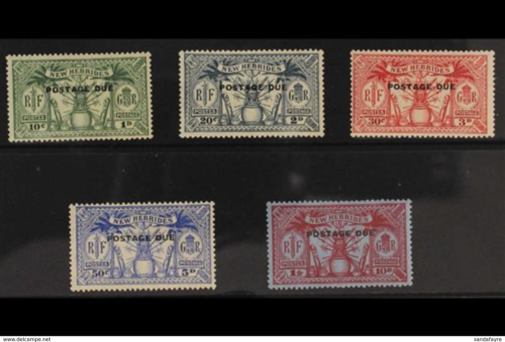 ENGLISH POSTAGE DUE 1925 Complete Set, SG D1/5, FINE MINT. (5 Stamps) For More Images, Please Visit Http://www.sandafayr - Autres & Non Classés