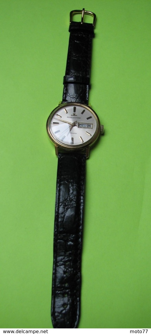 Montre Homme - 1960 - JAEGER LECOULTRE Jour Et Date Automatique OR 18K - Bracelet JL - Boite JL - Orologi Di Lusso