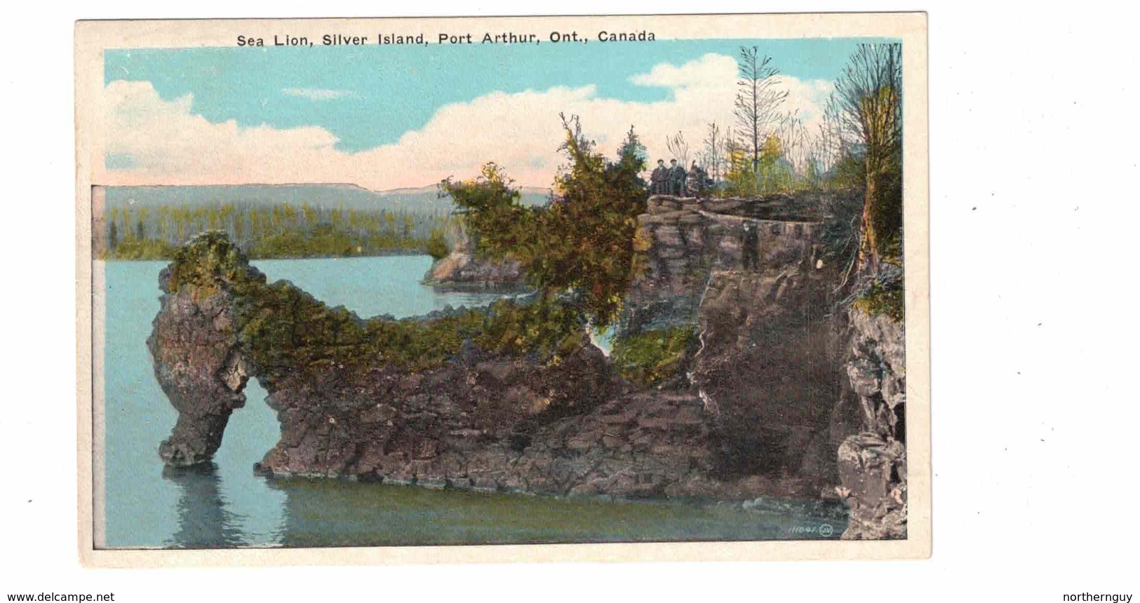 PORT ARTHUR, Ontario, Canada, Sea Lion, Silver Island, Old WB Postcard, Thunder Bay County - Port Arthur