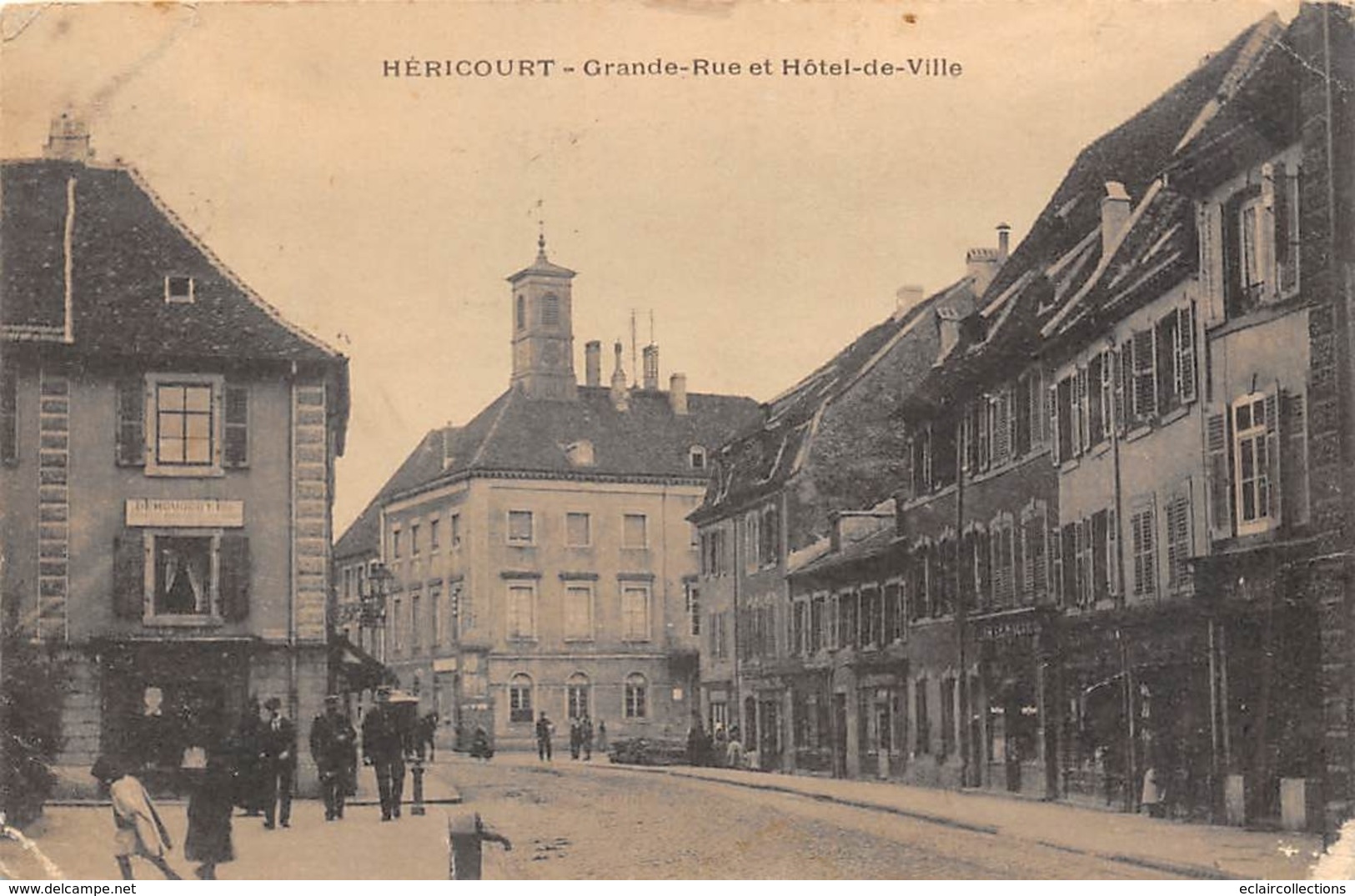 Héricourt        70         Grande Rue Et Hôtel De Ville    (voir Scan) - Sonstige & Ohne Zuordnung