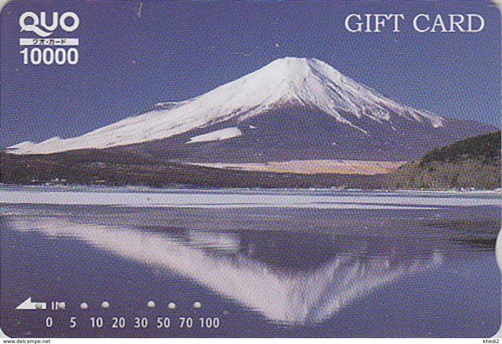 Rare Carte Prépayée Japon - Volcan  Montagne MONT FUJI - VULCAN Mountain Japan Prepaid Quo Gift Card - 301 - Montagne