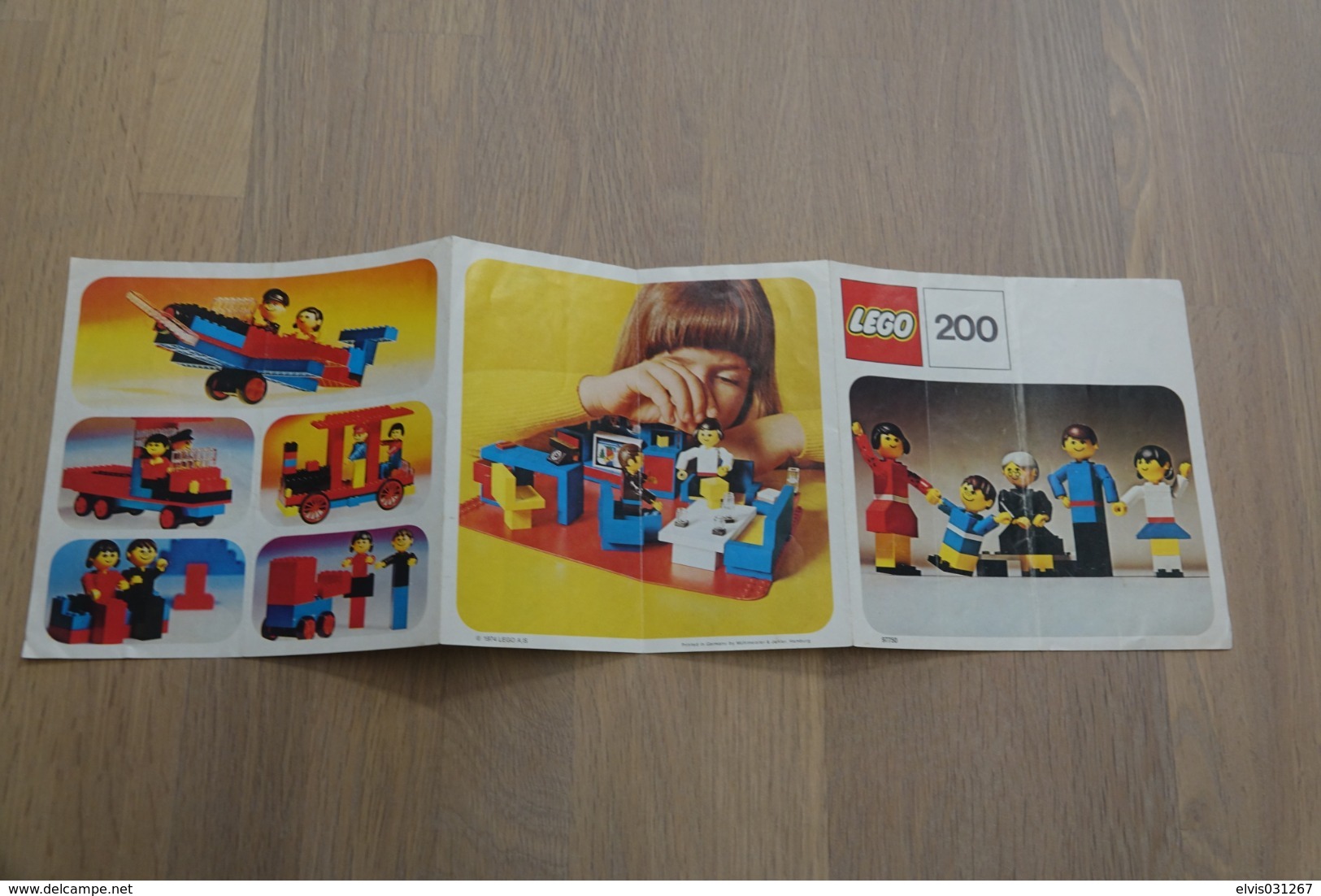 LEGO - 200 INSTRUCTION MANUAL - Original Lego 1974 - Vintage - Catalogs