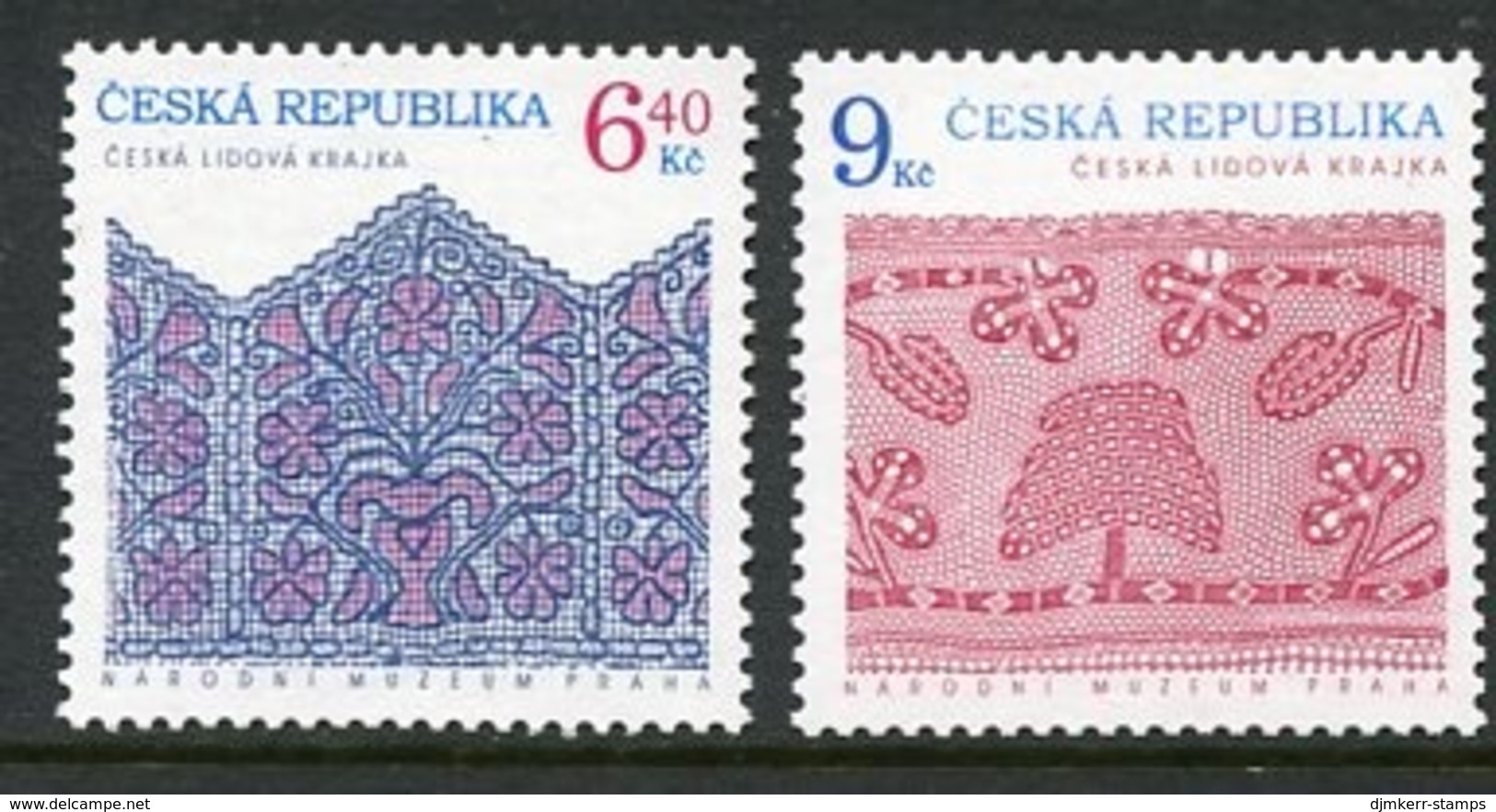 CZECH REPUBLIC 2003 Folk Art: Lace MNH / **.  Michel 351-52 - Unused Stamps