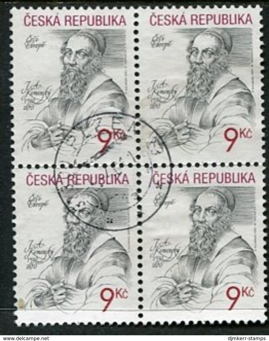 CZECH REPUBLIC 2001 Jan Komensky (Comenius)  Block Of 4 Used .  Michel 283 - Gebruikt