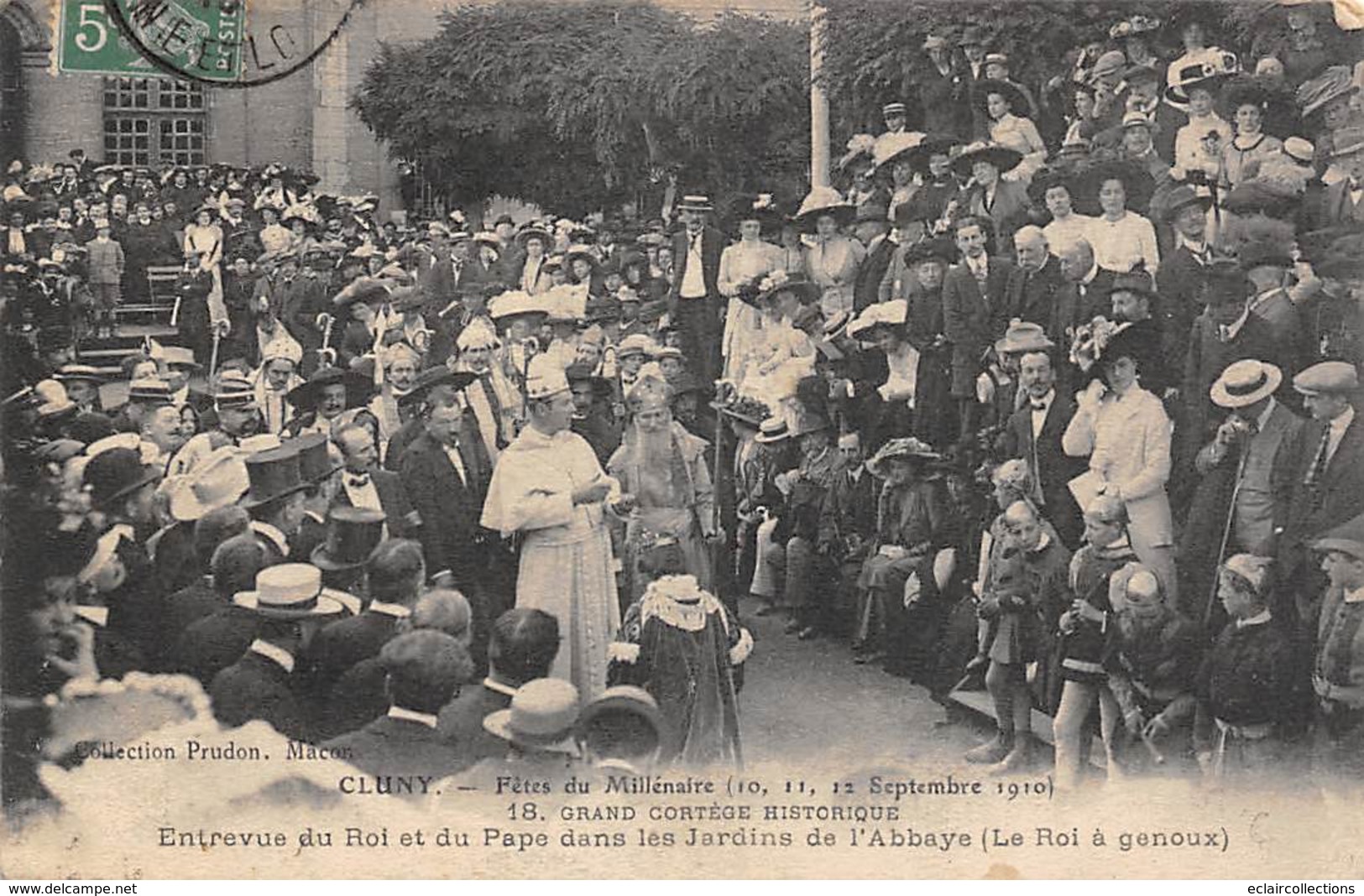 Cluny        71      Fêtes Du Millénaire  Entrevue Du Roi Et Du Pape  Septembre 1910               (voir Scan) - Cluny