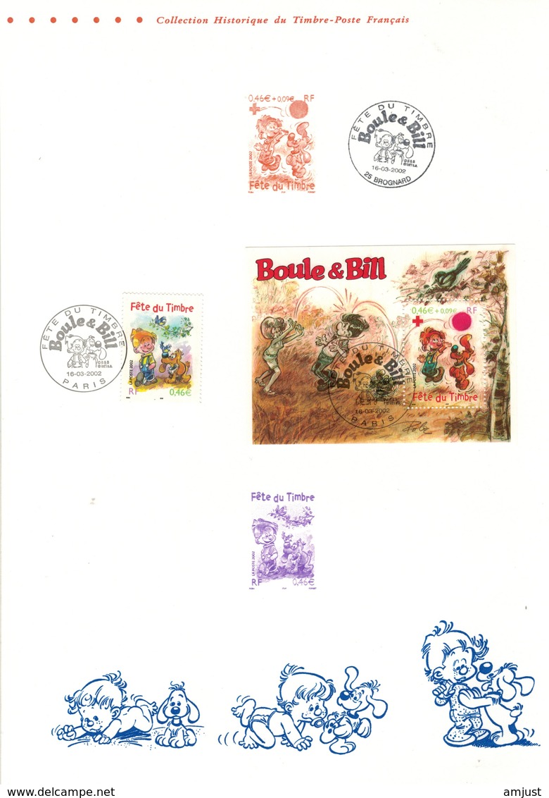France //  BF46** Bloc Fête Du Timbre 2002 "Boule Et Bill" Collection Historique - Usados