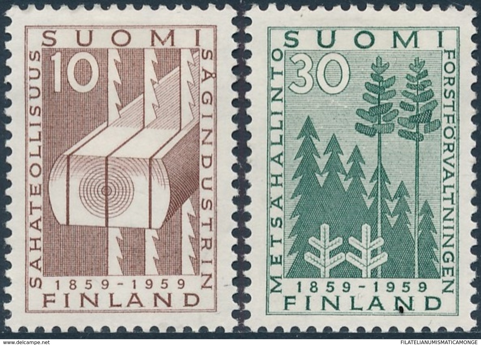 Finlandia 1959  Yvert Tellier  483/84 Forestacion */NH - Otros & Sin Clasificación