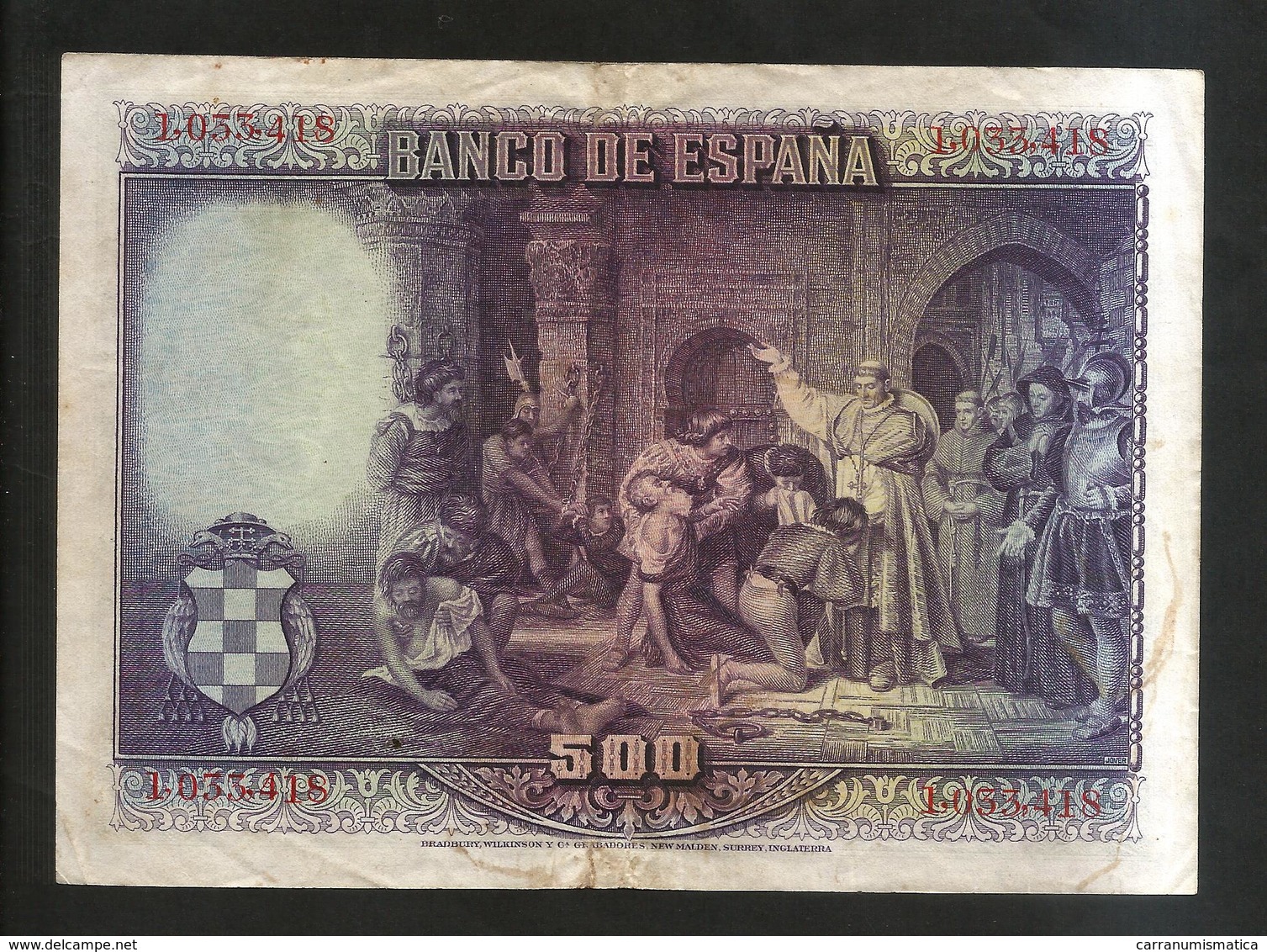 SPAGNA / SPAIN - BANCO De ESPANA - 500 Pesetas (MADRID 1928) CISNEROS - 500 Pesetas