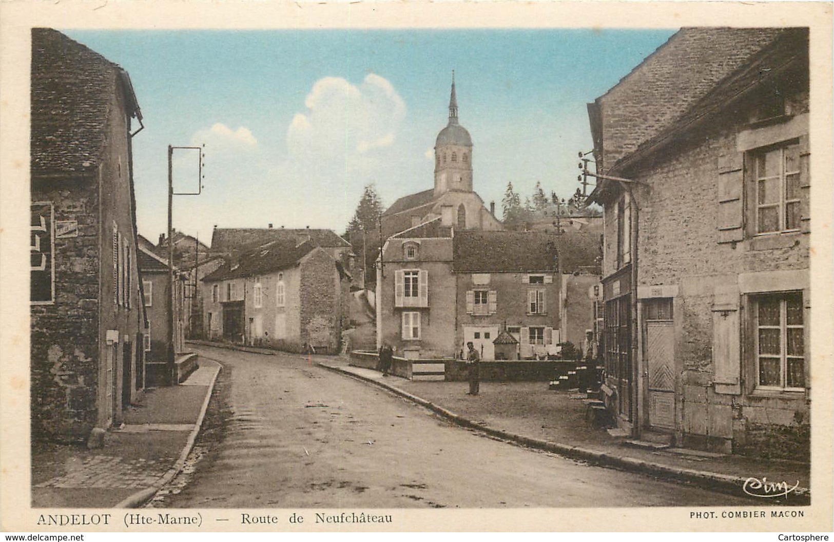 CPA 52 Haute Marne Andelot Blancheville Route De Neufchâteau - Andelot Blancheville