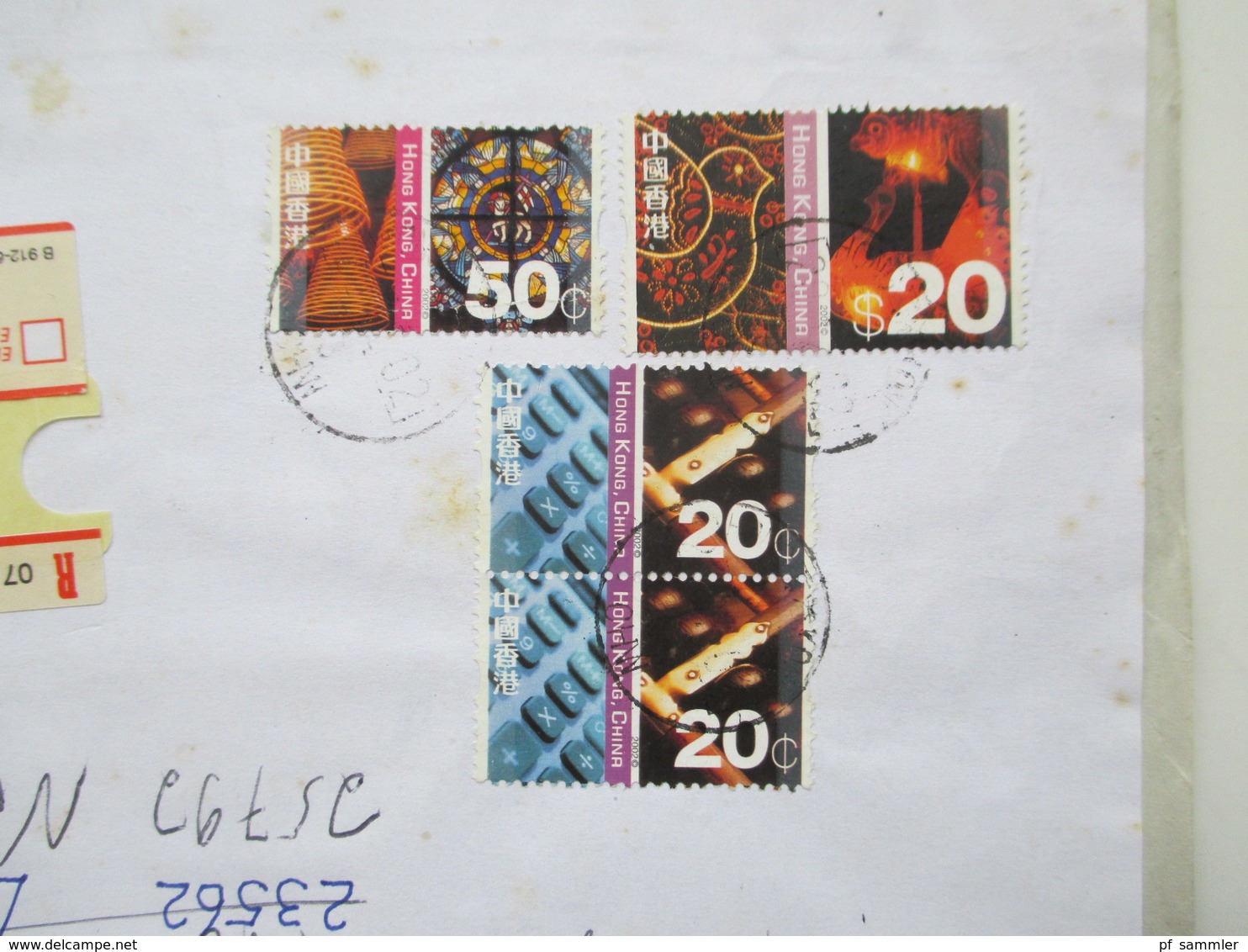 Hong Kong 2002 Registered Letter / Einschreiben Nach Lübeck Air Mail Mit 20 Dollar Marke! - Brieven En Documenten