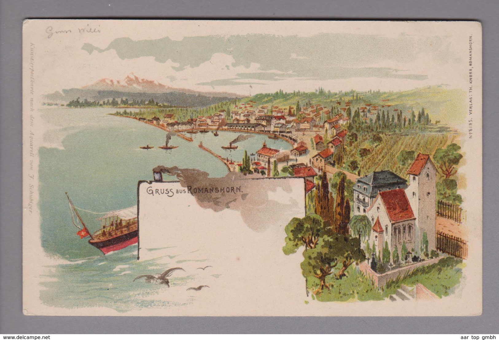 CH TG Romanshorn 1906-11-19 Künstler-Litho Th.Knorr #5195 (Marke Fehlt) - Romanshorn